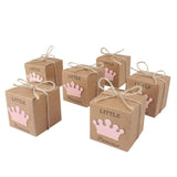 50 x Little Princess kraft paper baby shower favour boxes for girl baby shower girl birthday party