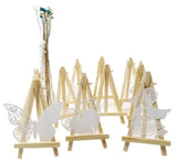 10 x kleine Holztafel-Staffelei, Partyschild, Fotohalter, Ständer, Hochzeit, Geburtstag, Stehtisch