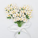 144 White Calla Lily Small Artificial Flowers for Gift Box Decoration Wedding Birthday