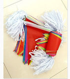 80 meters colourful party bunting triangle flag banner hanging decoration for wedding ornaments