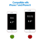 Displayschutzfolie für Apple iPhone 8 und iPhone 7, hüllenfreundlich, gehärtete Glasfolie, 2er-Pack (klar) 