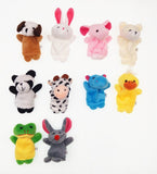 10 Animal finger puppet set small plush toy animal hand puppet for children kids party