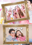 25 x Party photo booth props with large frame Mustache Bow Lips Hat