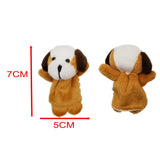 10 Animal finger puppet set small plush toy animal hand puppet for children kids party