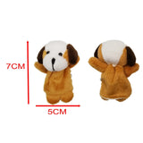 10 Animal finger puppet set small plush toy animal hand puppet for children kids party