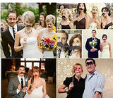 25 x Party photo booth props with large frame Mustache Bow Lips Hat